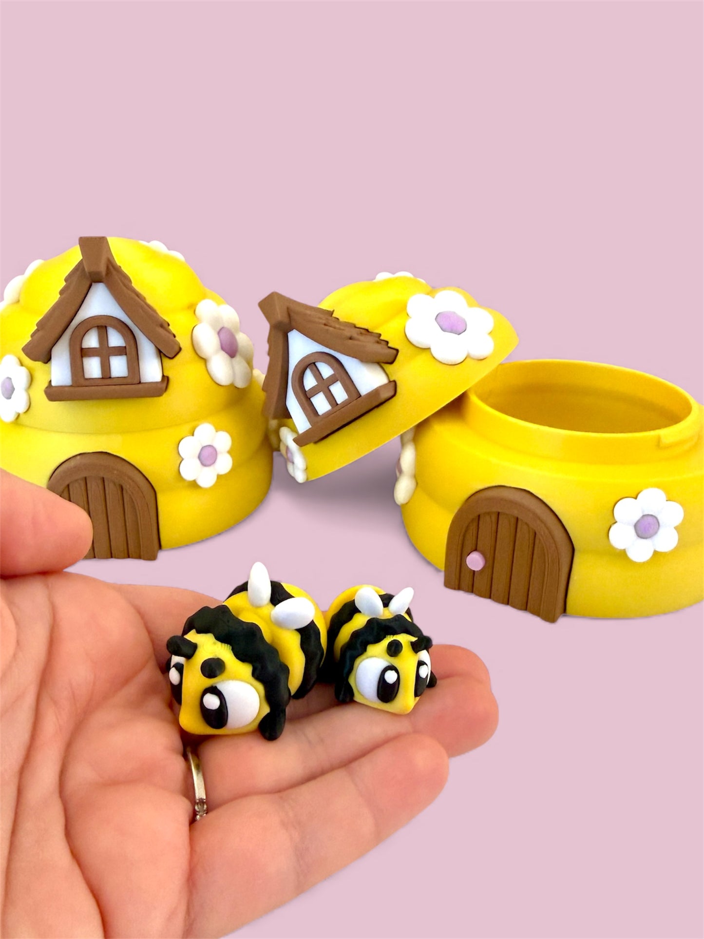 Beehive and bee family