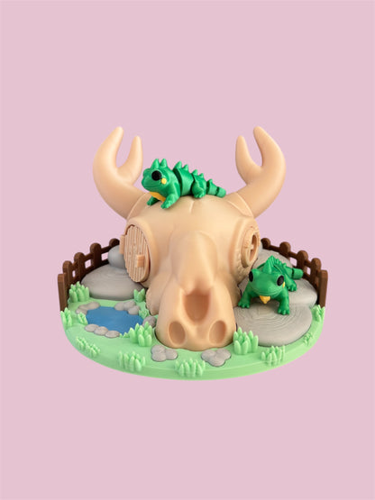 Mini Iguana with Skeleton Desert Play set