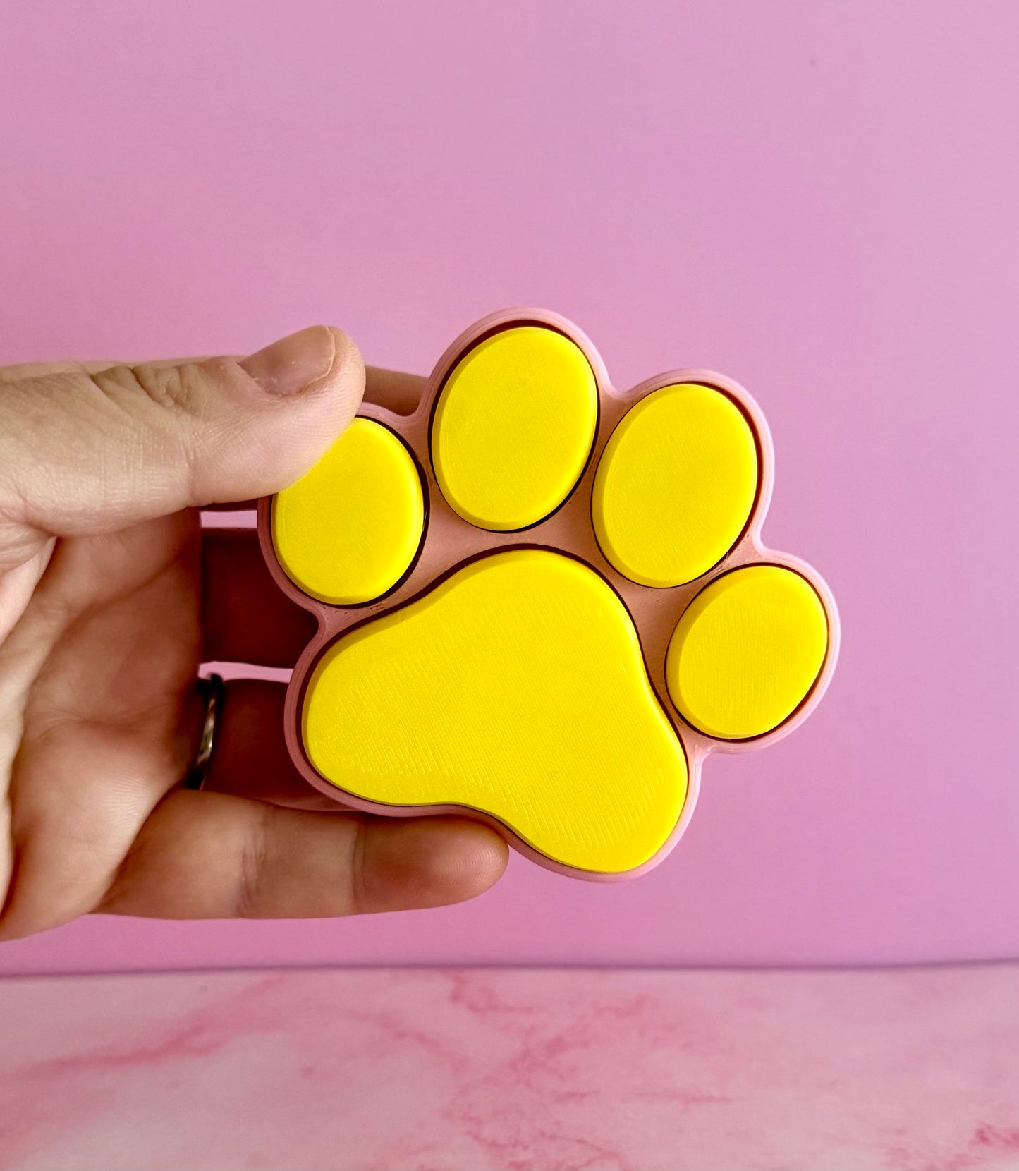Cat footprint fidget clicker
