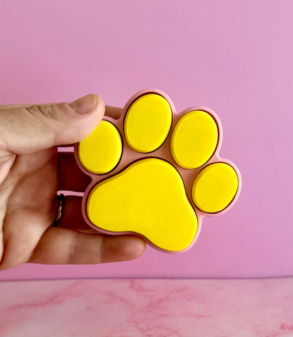 Cat footprint fidget clicker