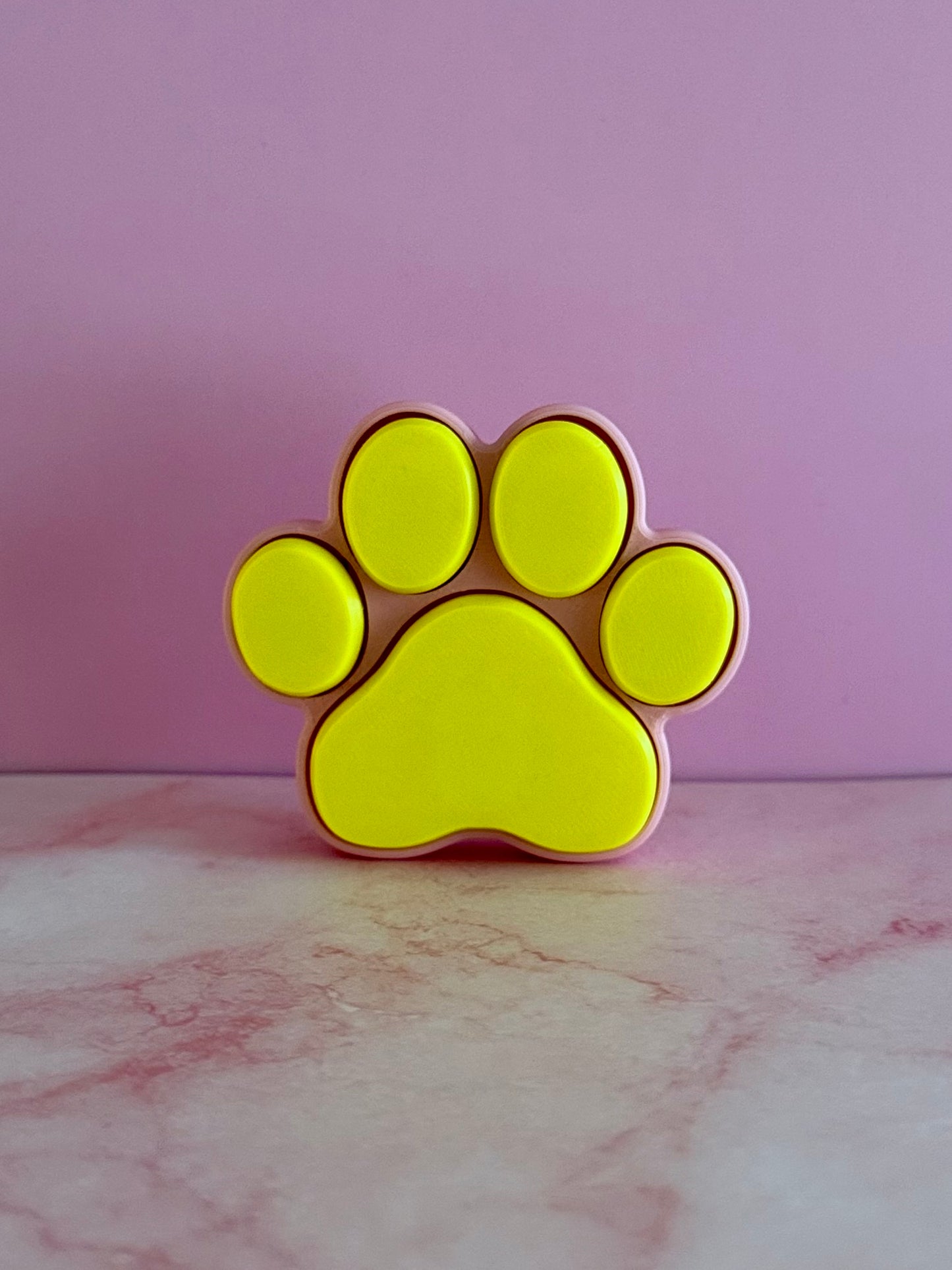 Cat footprint fidget clicker