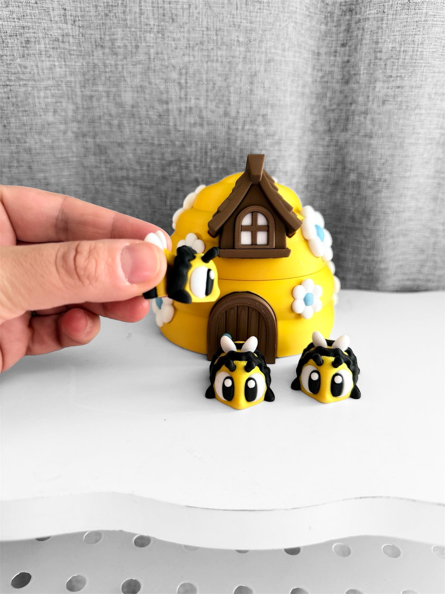 Beehive and bee family