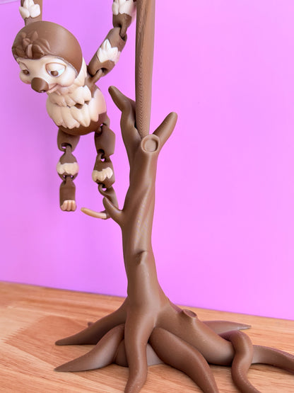 Hanging sloth and tree set