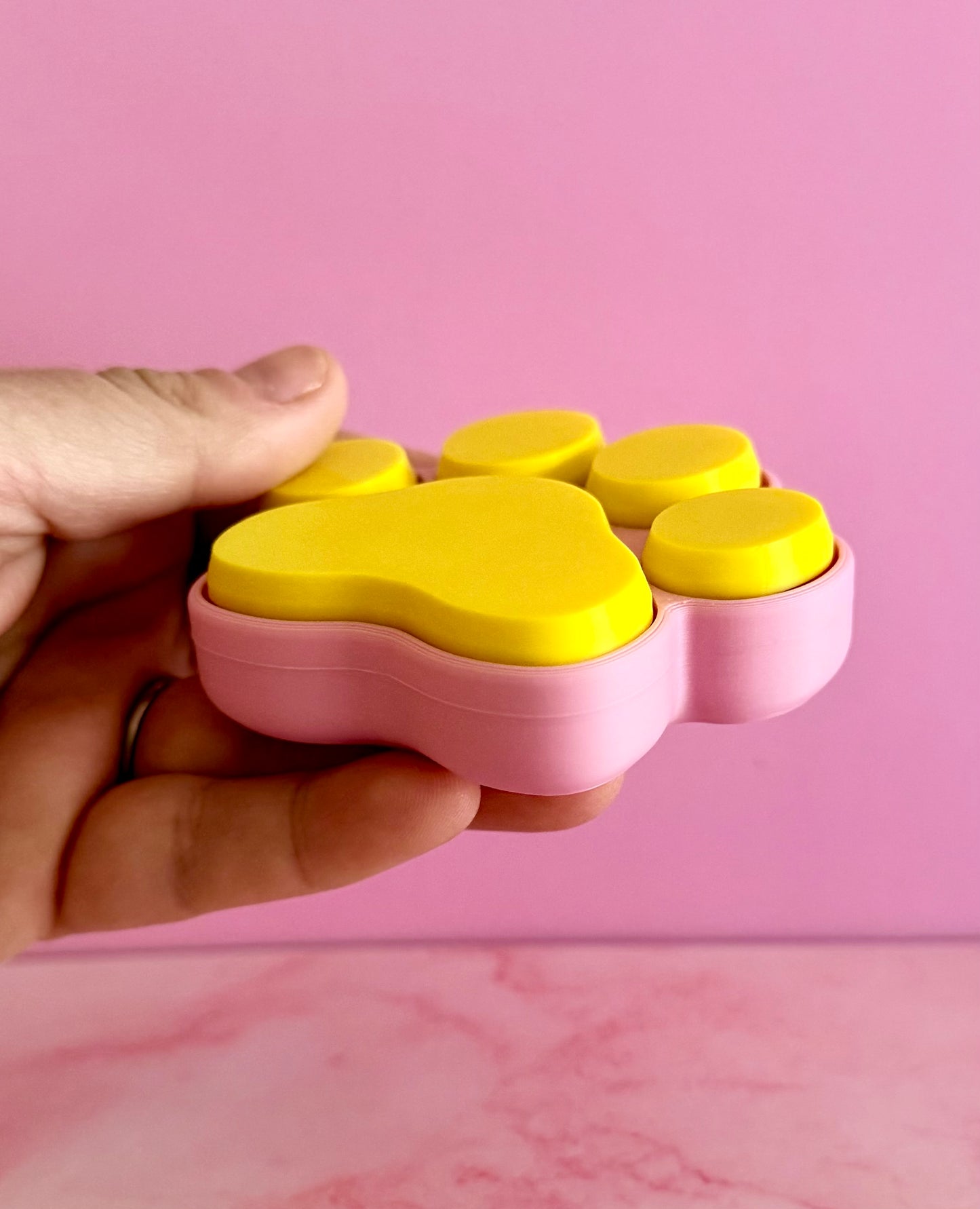 Cat footprint fidget clicker