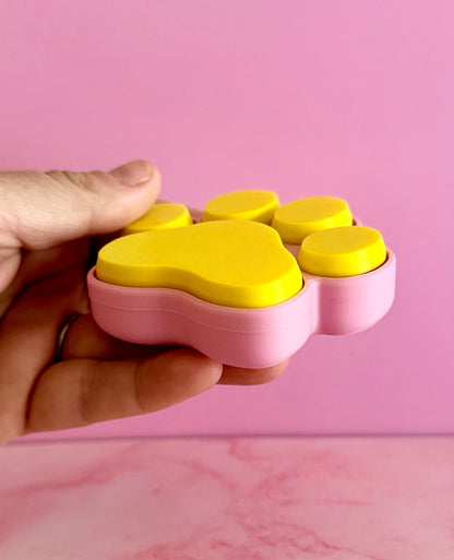 Cat footprint fidget clicker