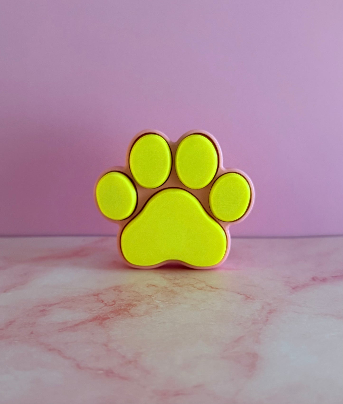 Cat footprint fidget clicker