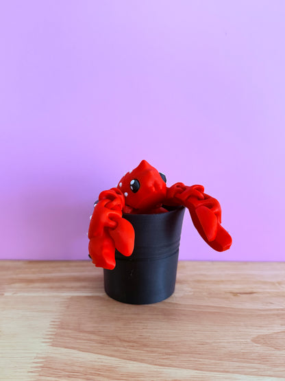 Lobster and bucket