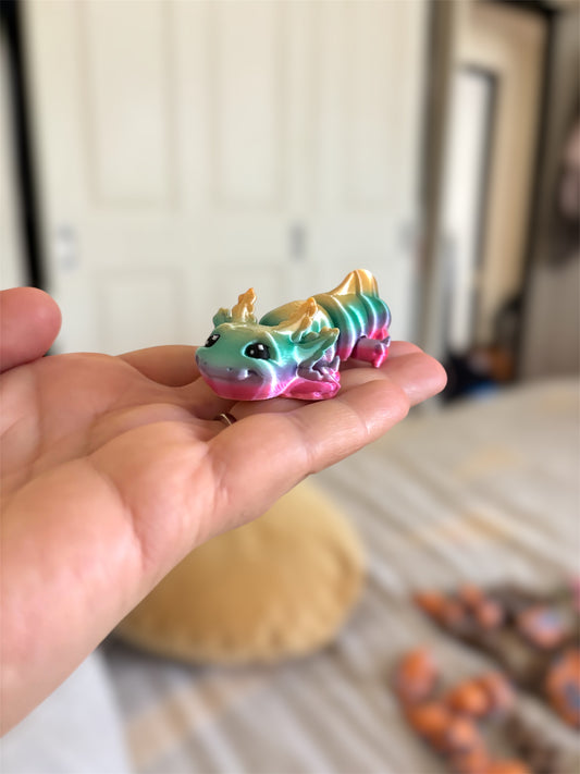 Baby rainbow axolotl