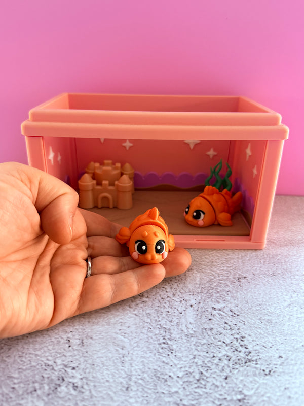 Mini goldfish and tank - LAST CHANCE