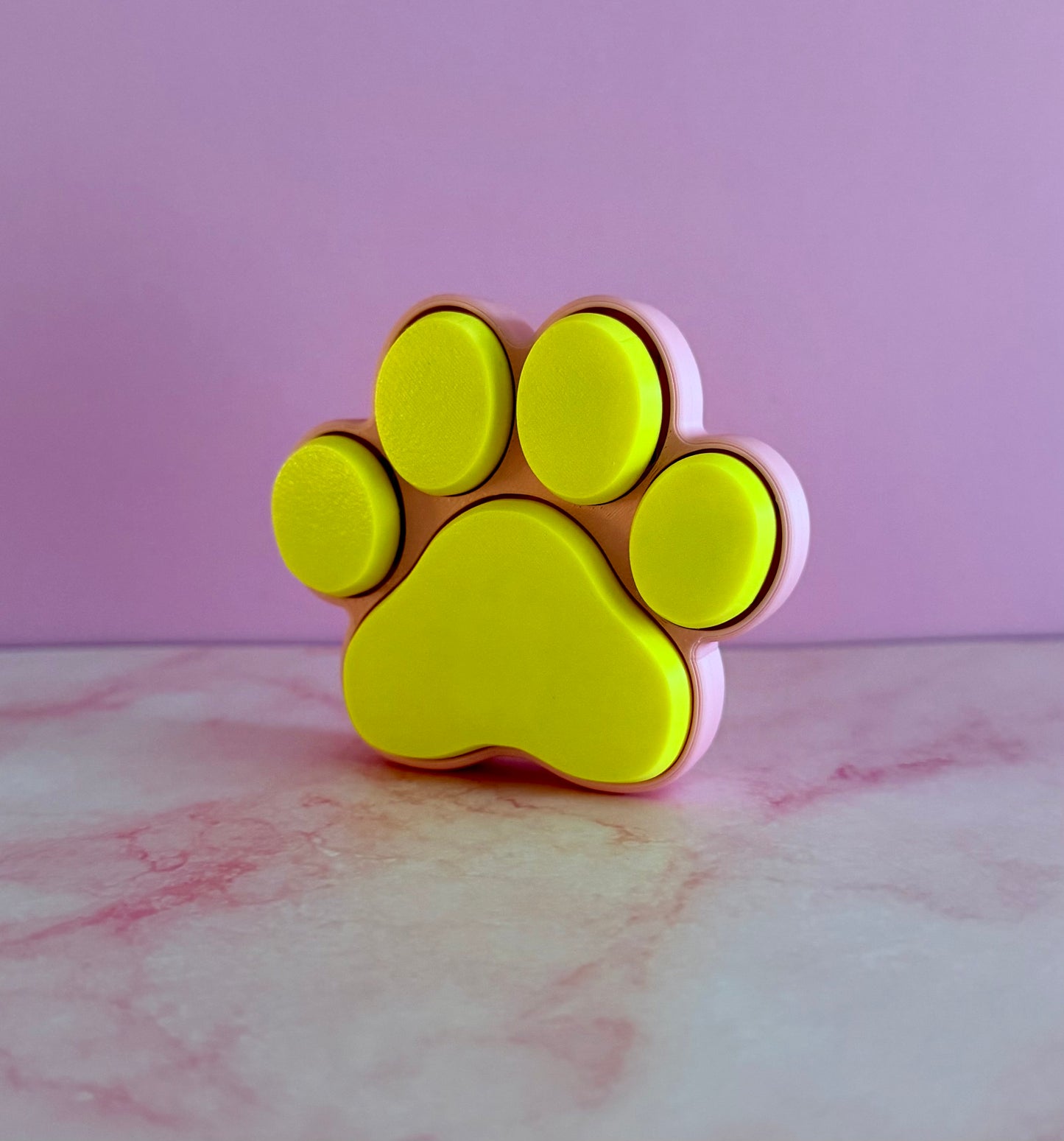 Cat footprint fidget clicker