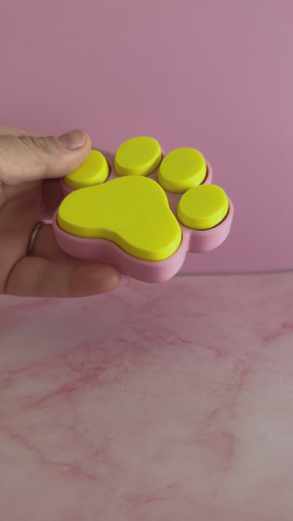 Cat footprint fidget clicker